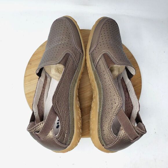 Spring Step Shoes Womens 40 Bronze Metallic Leather Loafer Flat Comfort Sandals - Picture 10 of 13